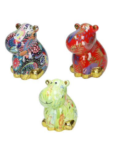 HIPPO DOLOMITE MONEY BOX ASS.DECORATIONS | Brandani