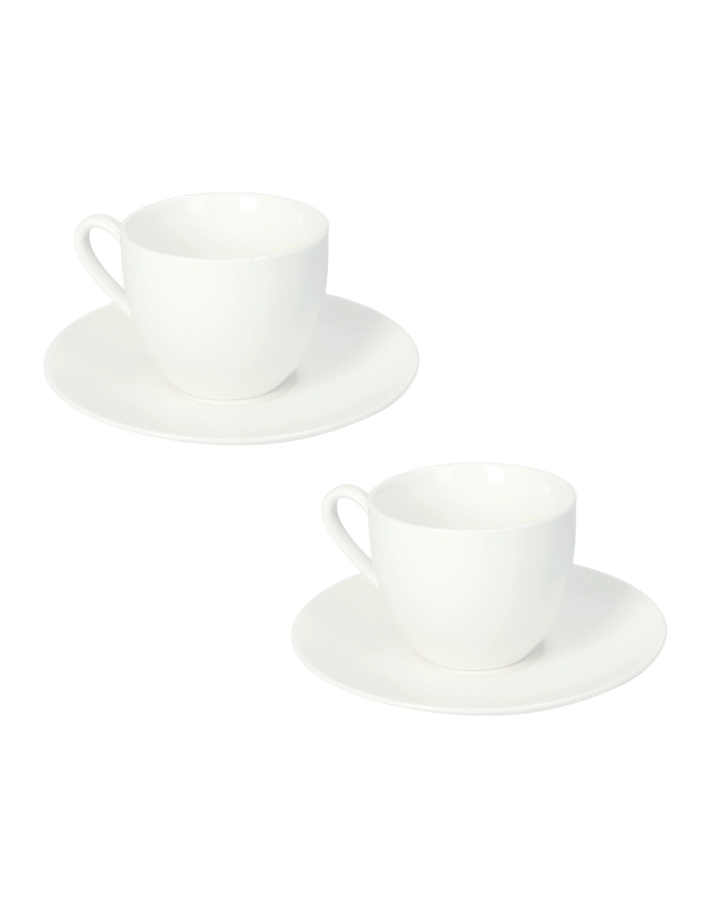 TAZZINA CAFFE' TOTAL WHITE SET 2 PZ BIANCO NEW BONE CHINA | Brandani