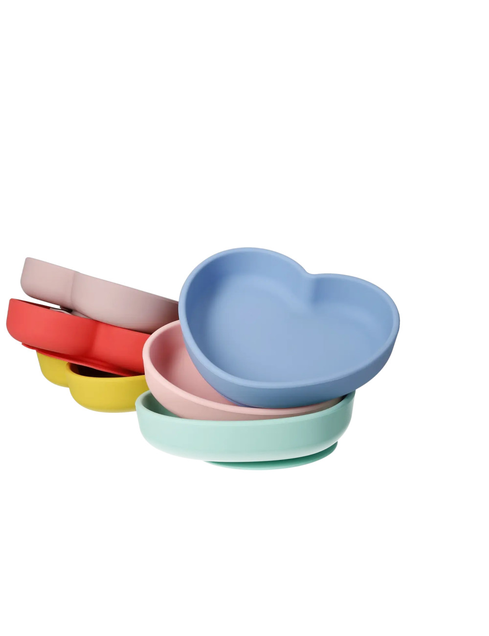 PIATTO PAPPA CUORICINO COLORI ASSORTITI SILICONE | Brandani