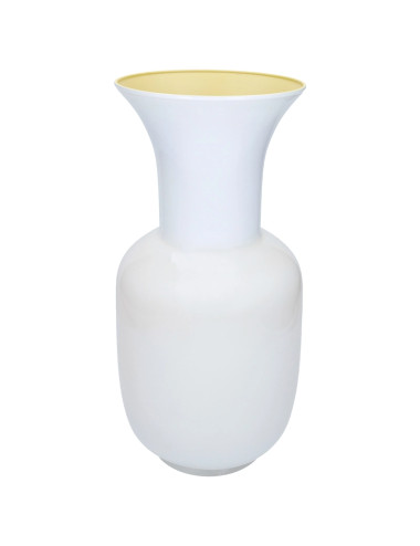 VASO ARGO BICOLOR BIANCO/OCRA VETRO 37H | Brandani