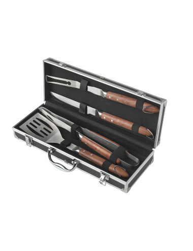 BBQ 4 PCS SET STAINLESS STEEL BRIEFCASE | Brandani