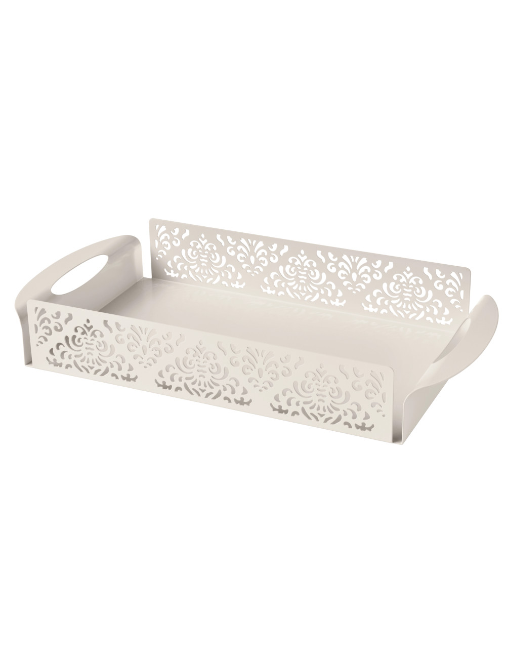 JAQUARD METAL SAND COLORED TRAY | Brandani