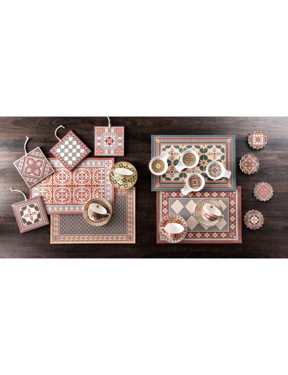 LE CEMENTINE MATT CERAMICS/CORK DECORATION SET 2 PIECES | Brandani