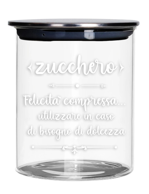 SUGAR GLASS JAR WITH METAL LID | Brandani