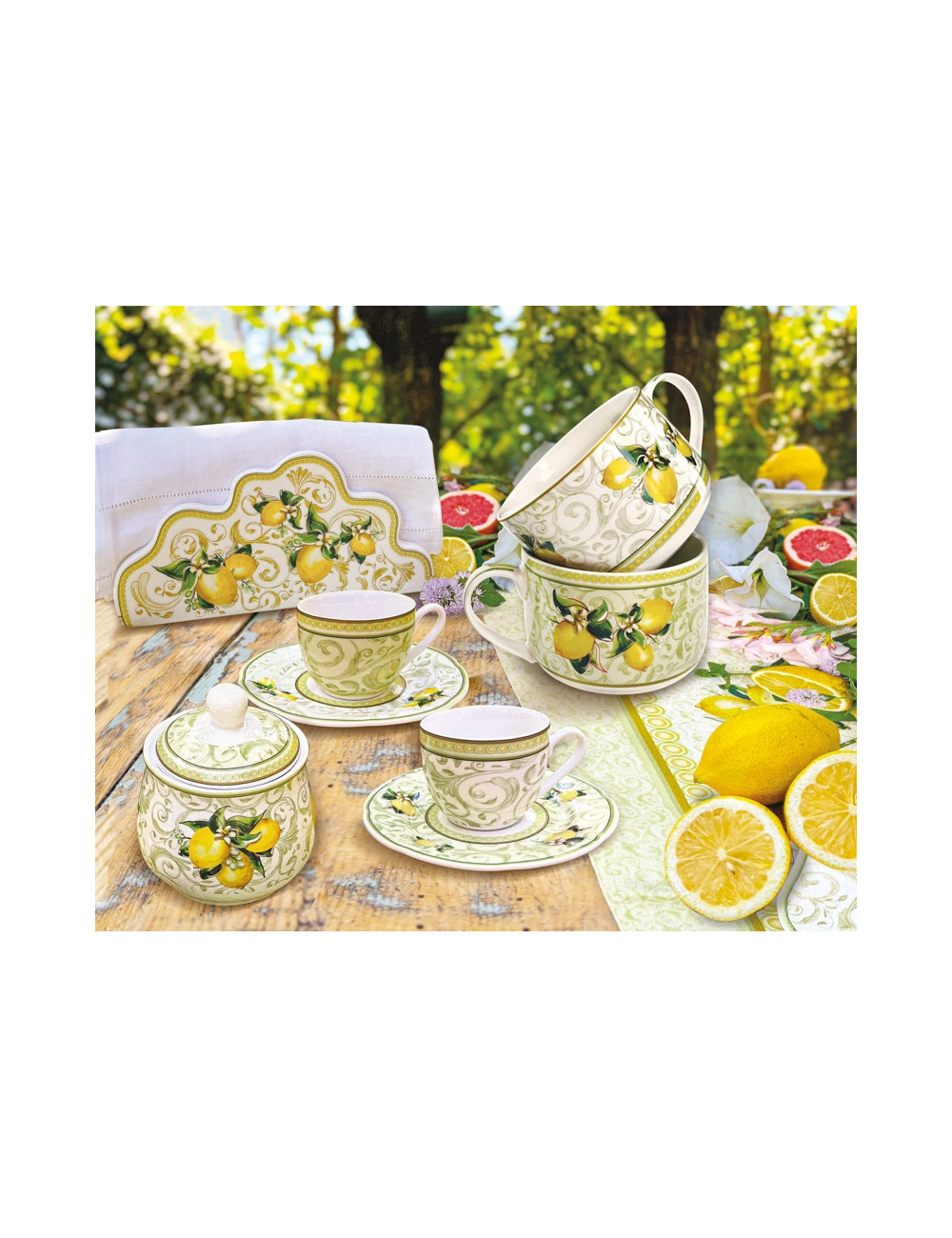 TAZZA COLAZIONE I LIMONI NEW BONE CHINA | Brandani