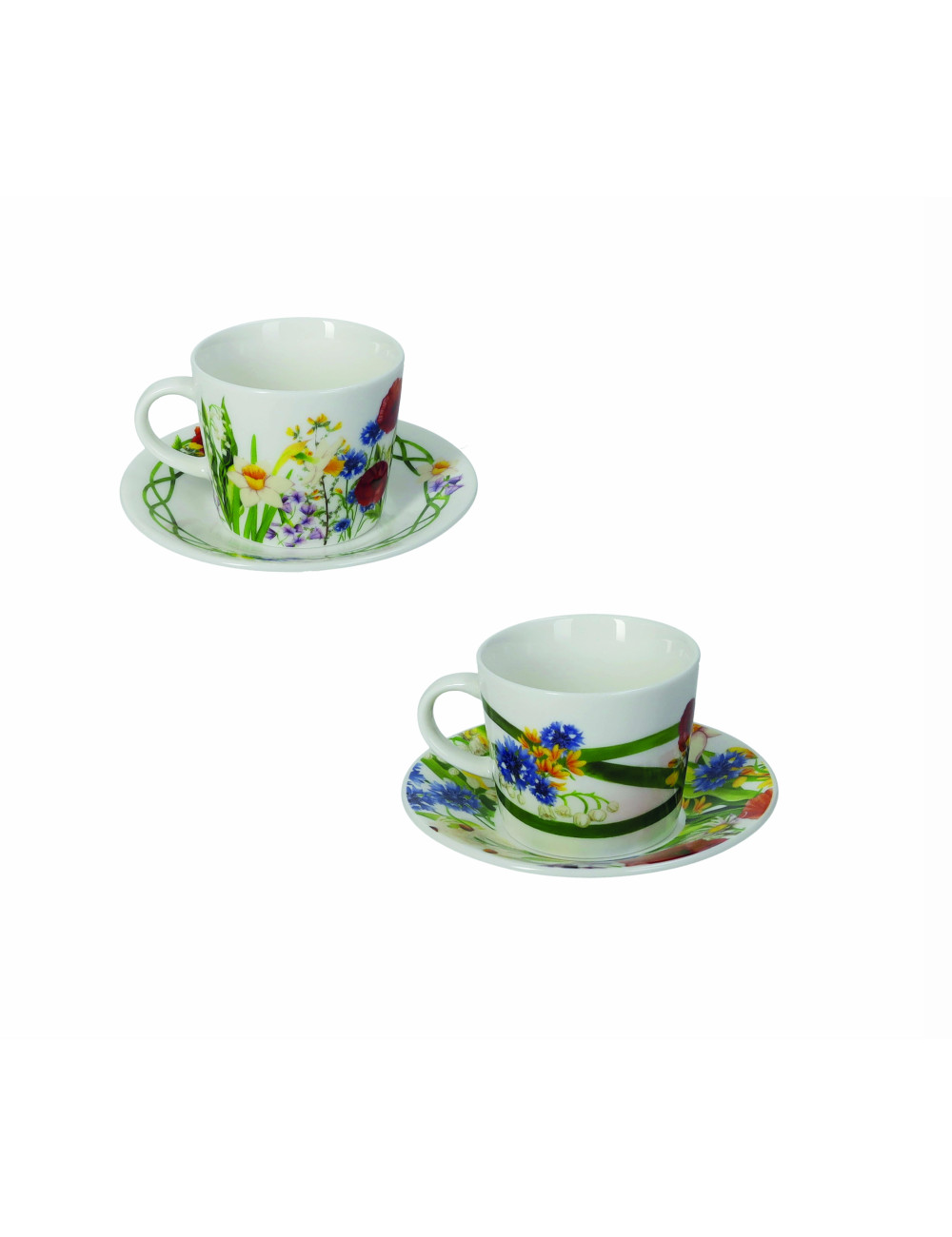 TAZZINA CAFFE FIORI DI CAMPO SET 2 PEZZI NEW BONE CHINA | Brandani