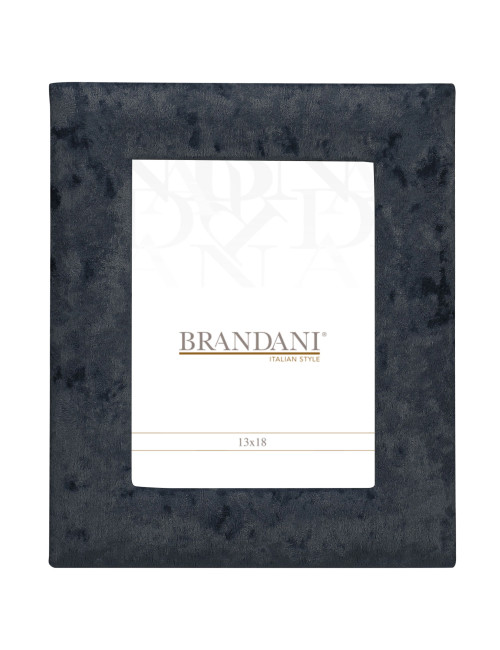 BLUE VELVET/MDF PHOTOFRAME INTERNAL SIZE CM 13X18 | Brandani