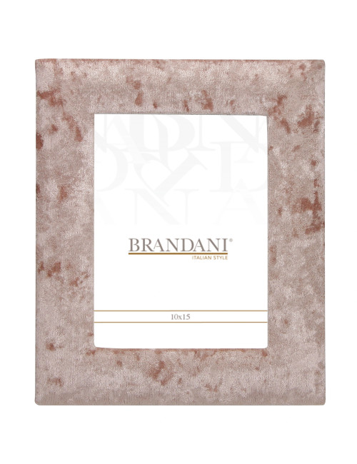 PINK VELVET/MDF PHOTO-FRAME INTERNAL SIZE CM 10X15 | Brandani