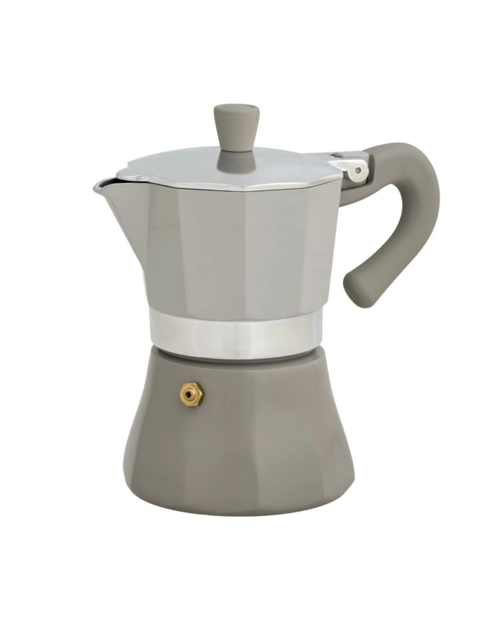 GUSTOEXPRESS 3 CUP COFFEE POTDOVE GREY ALUMINIUM CPL | Brandani