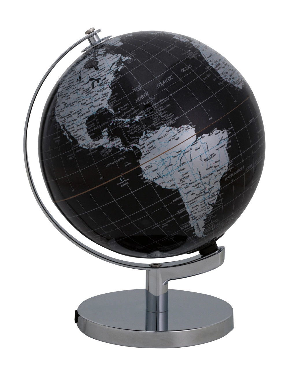 WORLD MAP LAMP BLACKSILVER PPPVCMETAL | Brandani