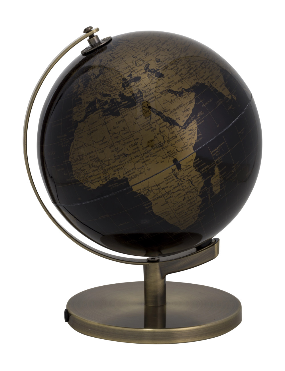 WORLD MAP LAMP BLACKGOLD PPPVCMETAL | Brandani