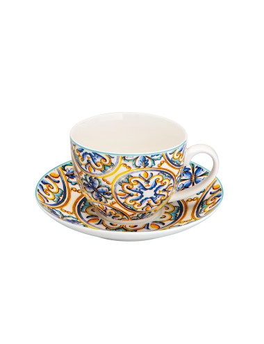 MEDICEA NEW BONE CHINA TEA CUP 2 PC SET | Brandani