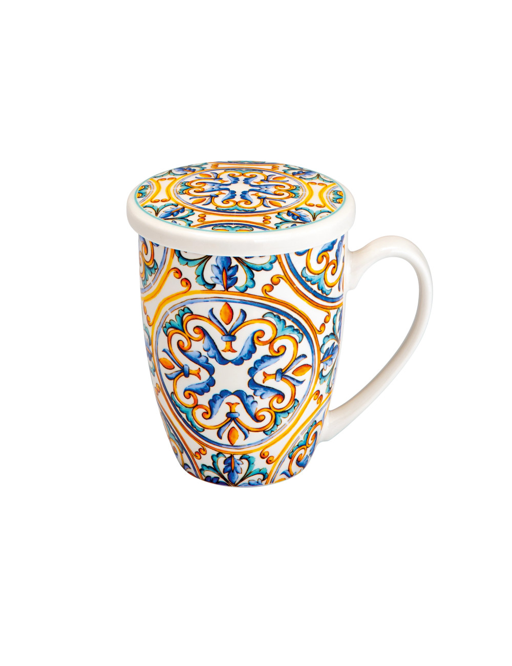 MUG MEDICEA ROSONE NEW BONE CHINA CON INFUSORE INOX | Brandani