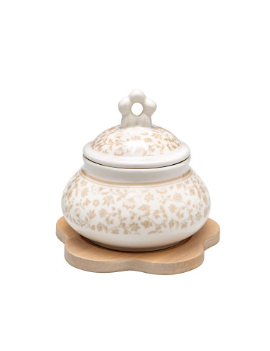 CAMPO AI FIORI PORCELAIN SUGAR BOWL | Brandani