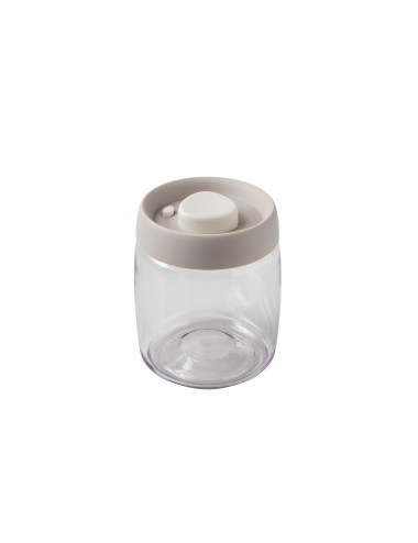 HERMETIC AND VACUUM-SEALED PLASTIC JAR TRANSPARENT/SAND | Brandani