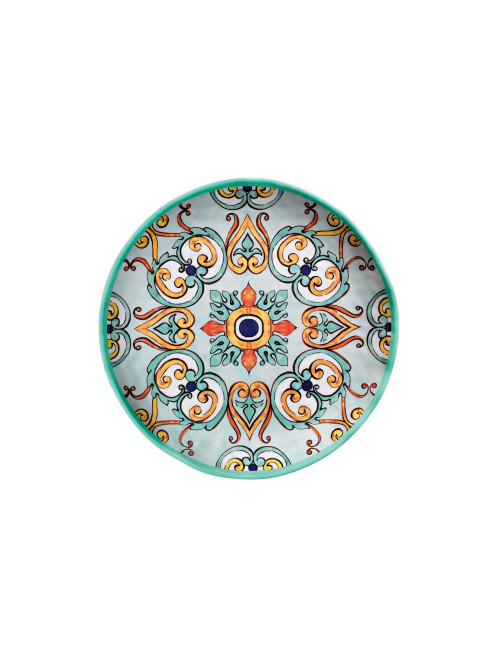 MEDICEA SEA WATER COLOR MELAMINE DINNER PLATE  | Brandani