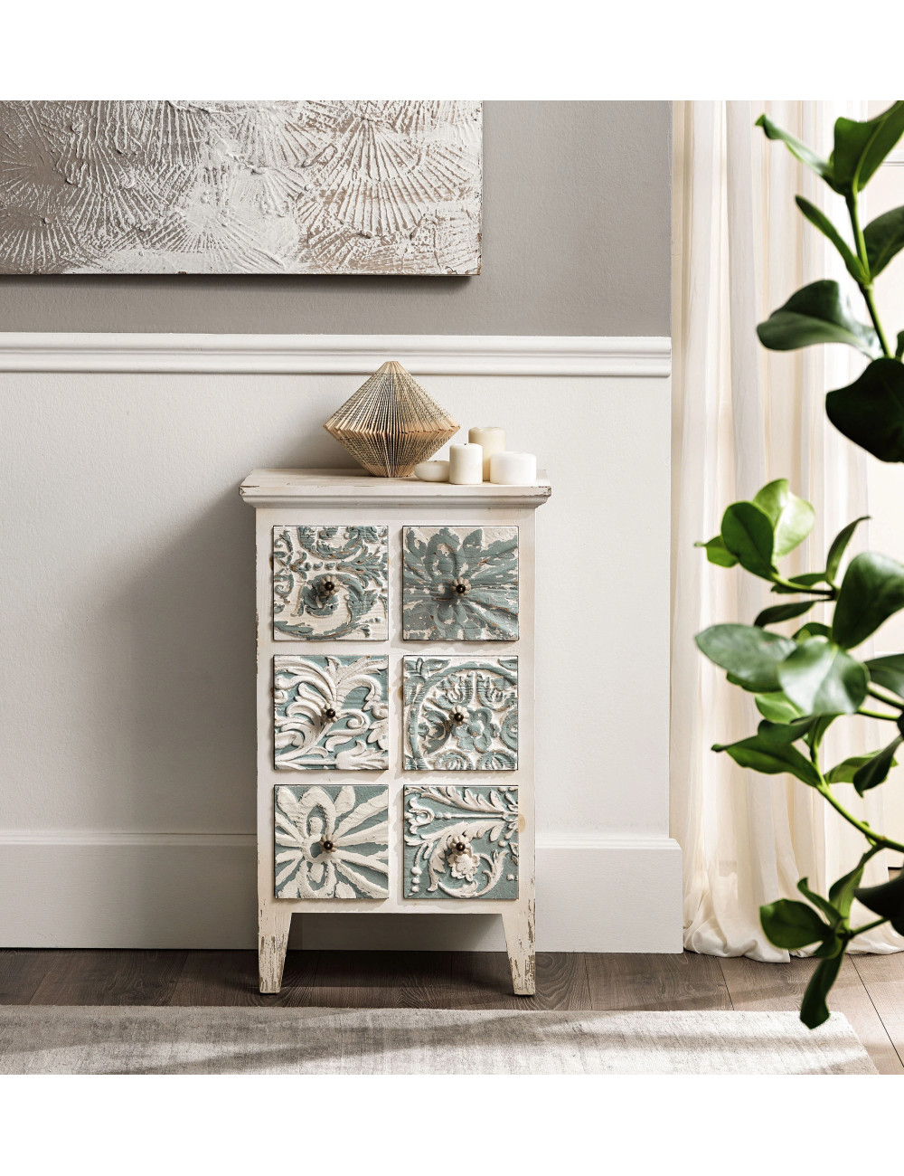 RELIEF CHEST OF DRAWERS WOOD/MDF | Brandani