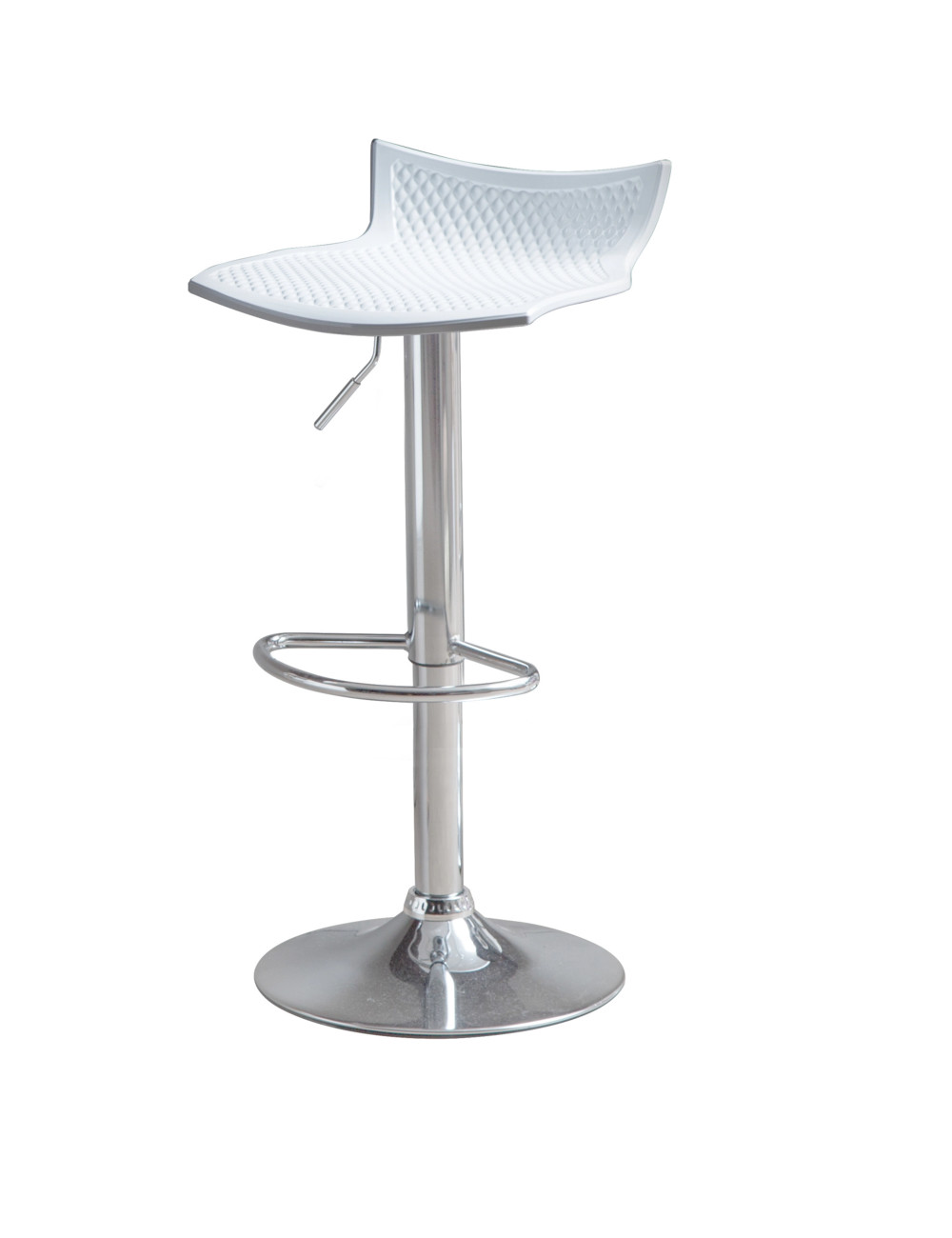 WHITE STOOL ABSSTAINLESS STEEL | Brandani