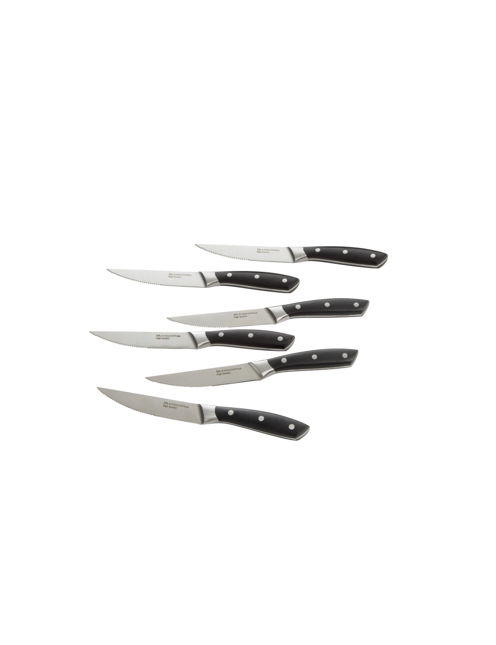 FORGED HIGH QUALITY STEAK KNIFE 6 PC SET STAINLESS STEEL | Brandani