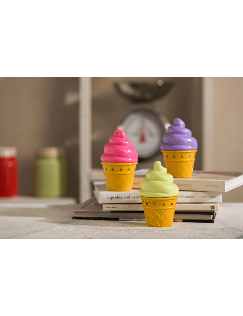 TIMER CONO GELATO COLORI ASSORTITI ABS | Brandani