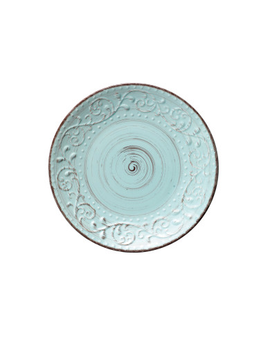 SERENDIPITY TURQUOISE STONEWARE DINNER PLATE | Brandani