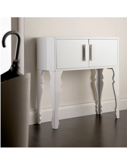 WHITE LACQUERED 2-DOOR CABINET MDF | Brandani