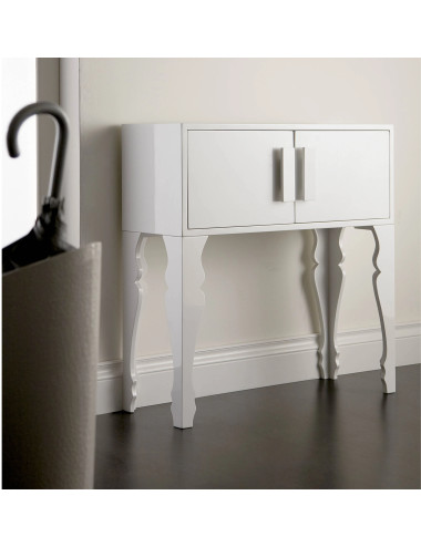 WHITE LACQUERED CONSOLE MDF SMALL SIZE | Brandani