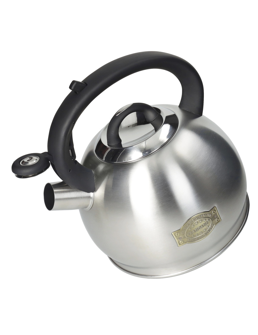 KETTLE INOX W/HANDLE SOFT TOUCH BLACK 2,7 L | Brandani