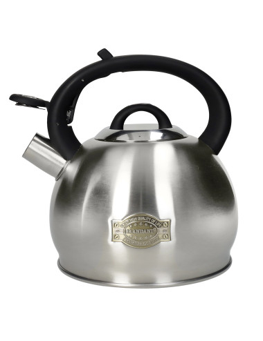 KETTLE INOX W/HANDLE SOFT TOUCH BLACK 2,7 L | Brandani