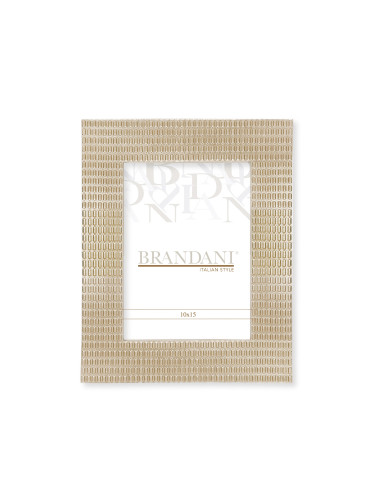 PORTAFOTO LINGOTTO CHAMPAGNE/ GLITTER POLIRESINA INT. 10X15 | Brandani