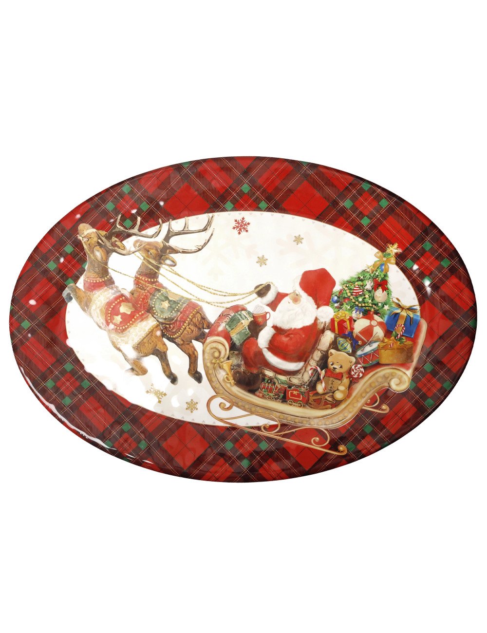 CHRISTMAS OVAL TRAY MELAMINE | Brandani