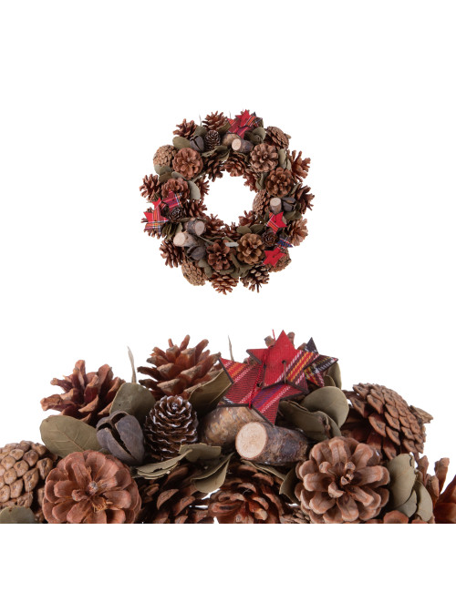 WREATH W/PINE CONES & STAR | Brandani