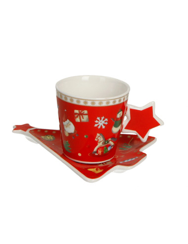 TAZZINA CAFFE CHICCHI E BALOCCHI SET 2 PZ NEW BONE CHINA | Brandani