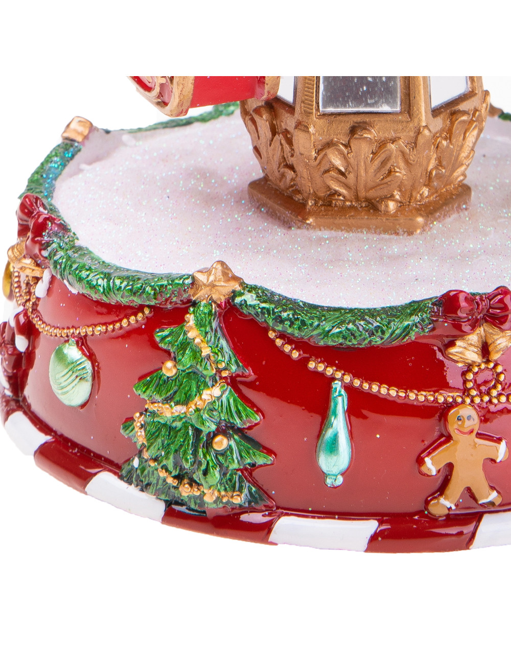 CAROUSEL MUSIC BOX WITH RED SLED, MUSIC AND MOVEMENT | Brandani