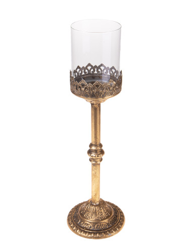 CHAMPAGNE 1 FLAME CANDLE HOLDER | Brandani