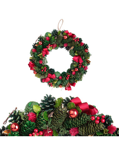 WREATH W/PINE CONES & BOWS | Brandani