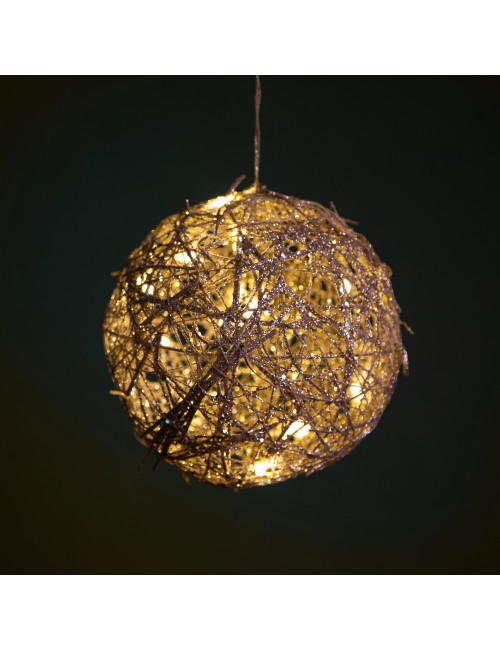 SFERA RATTAN CON 15 LED | Brandani