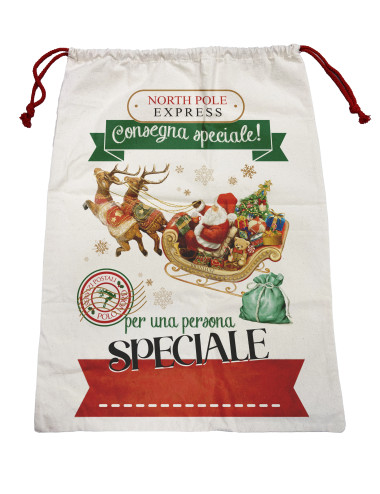 SACCO BABBO NATALE PERSONA SPECIALE COTONE | Brandani