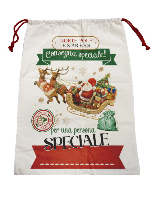 SACCO BABBO NATALE PERSONA SPECIALE COTONE | Brandani