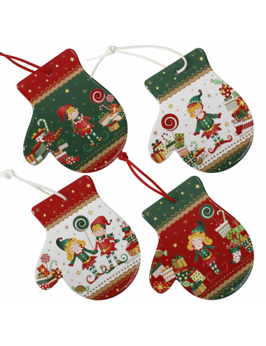 DECORATION ELFOMAGIA GUANTO SET 4 PZ CERAMICA/SUGHERO | Brandani