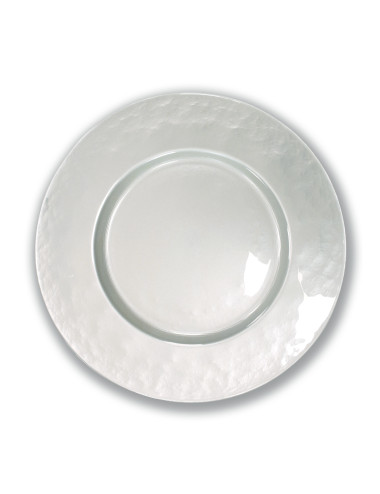  WHITE PEARL GLASS UNDERPLATE | Brandani