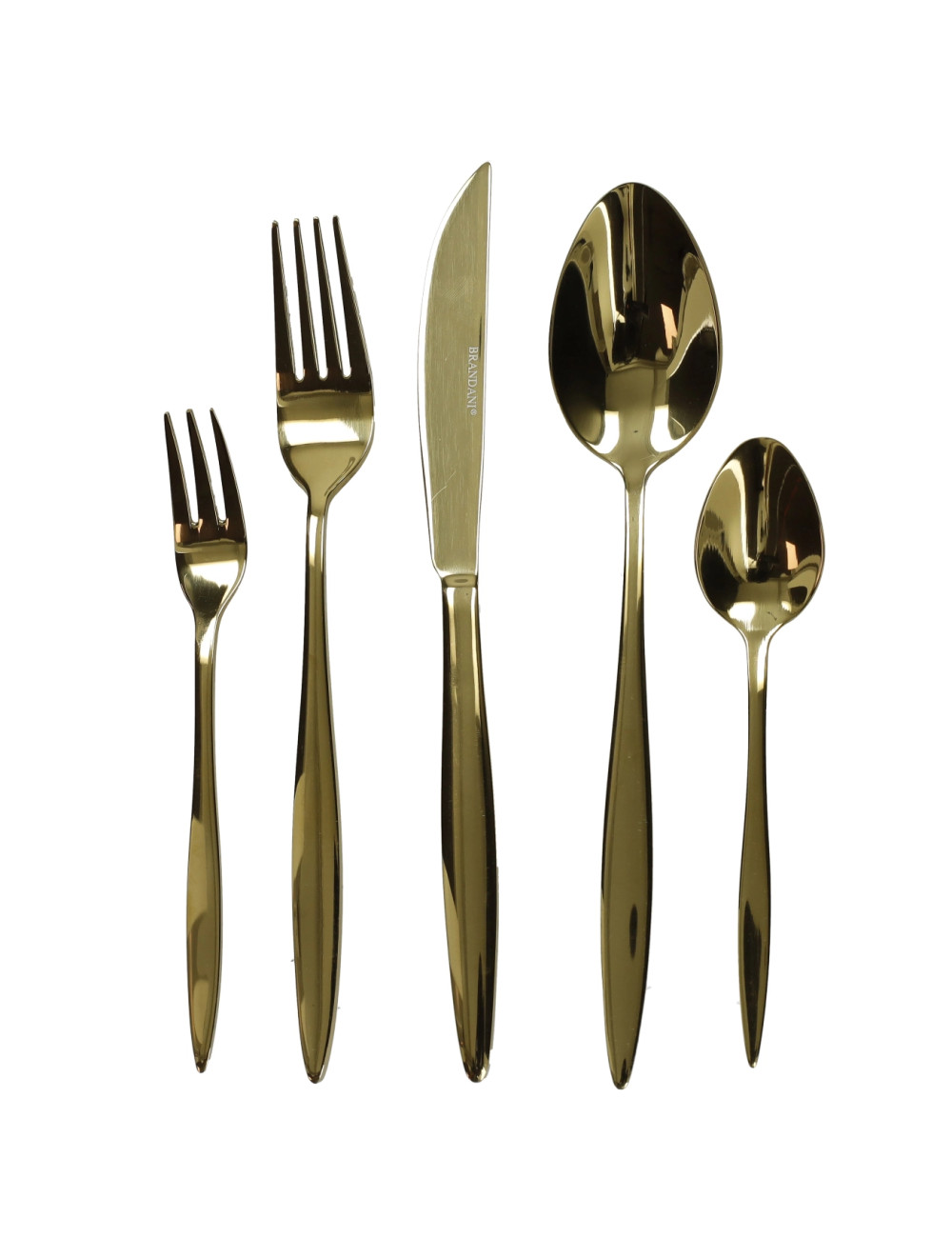 SET POSATE STRETCH GOLD 20 PZ INOX | Brandani