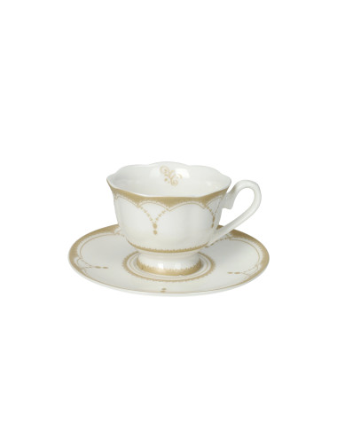 TAZZINA CAFFE GOLDEN EYE SET 2 PZ NEW BONE CHINA | Brandani