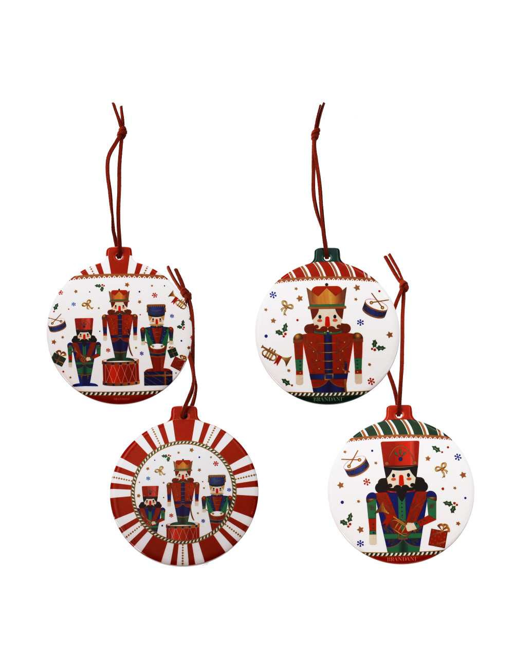 DECORATION LO SCHIACCIANOCI PALLINA SET 4 PEZZI CERAMICA/SU | Brandani