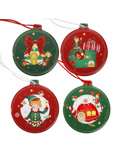 DECORATION ELFOMAGIA SET 4 PZ CERAMICA/SUGHERO | Brandani