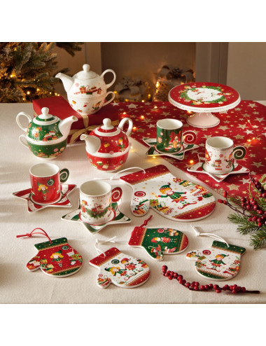 DECORATION ELFOMAGIA GUANTO SET 4 PZ CERAMICA/SUGHERO | Brandani