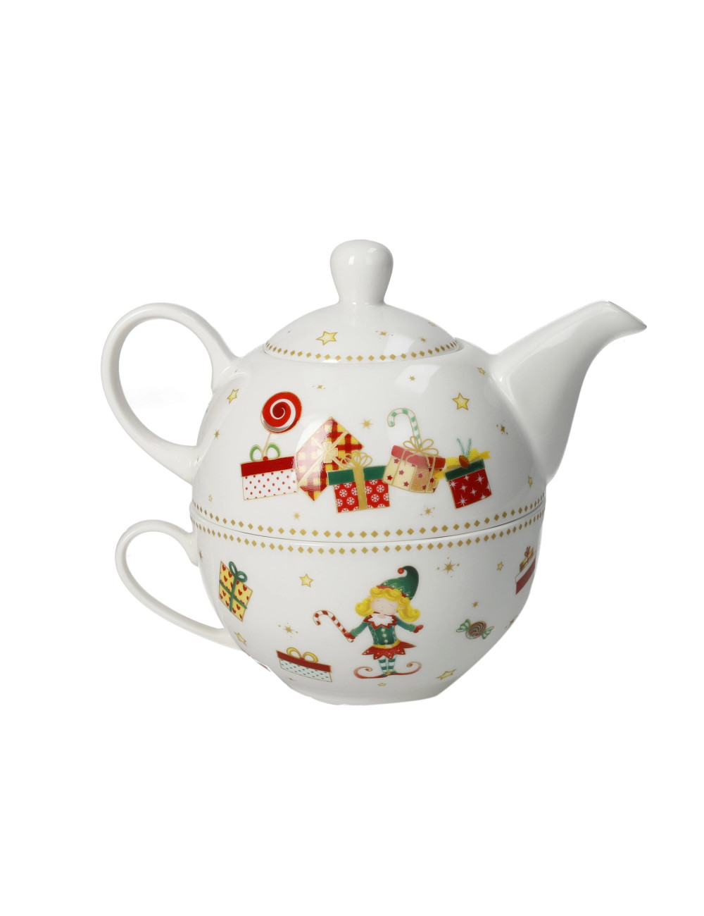 TEIERA CON TAZZA ELFOMAGIA NEW BONE CHINA (bianco) | Brandani