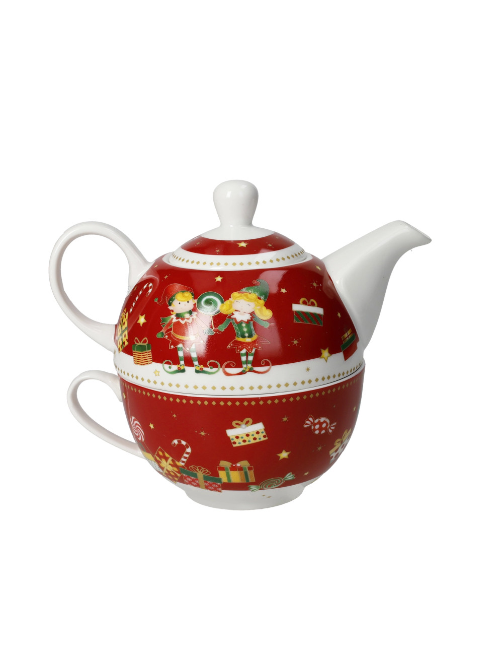 TEIERA CON TAZZA ELFOMAGIA NEW BONE CHINA (rosso) | Brandani