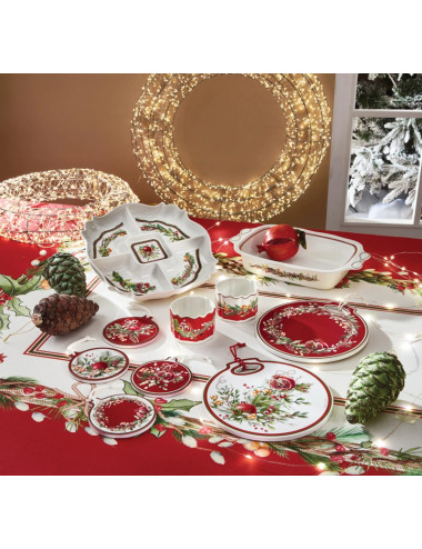 PORCELAIN CAROL STARTERS TRAY | Brandani