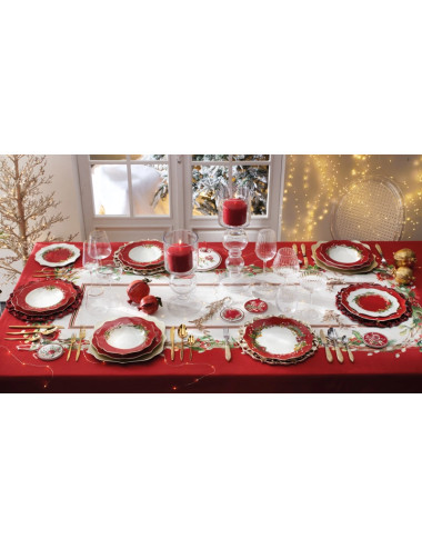 GIGLIO RED UNDERPLATE 4 PC SET PP | Brandani